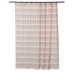 Штора для ванной Popple цвета пыльной розы Cuts&Pieces, 180х200 см, Tkano