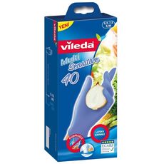 Перчатки нитриловые одноразовые мультисенситив, размер S/M, Vileda