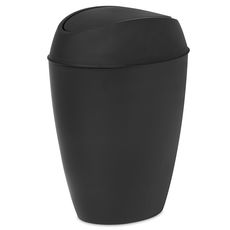 Корзина для мусора с крышкой Twirla, 9 л, черная, Umbra