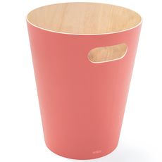 Корзина для мусора Woodrow, 7,5 л, коралловая, Umbra
