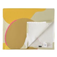 Дорожка на стол из хлопка горчичного цвета с авторским принтом из коллекции Freak Fruit, 45х150 см, Tkano