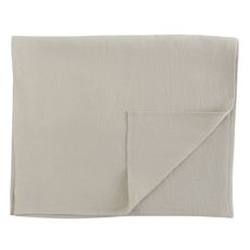 Дорожка на стол из умягченного льна бежевого цвета, 45х150 см, Tkano