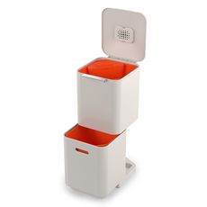 Контейнер для мусора с двумя баками Totem Compact, 40 л, белый, Joseph Joseph