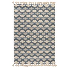 Ковер из хлопка синего цвета Argyle из коллекции Ethnic, 160х230 см, Tkano