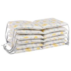 Бортик в кроватку из сатина с принтом Oceania world из коллекции Tiny world, 360х35х5 см, Tkano