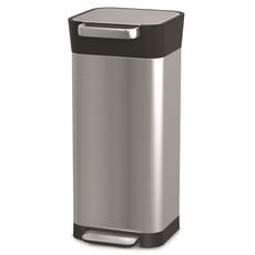 Контейнер для мусора с прессом Titan, 20 л, нержавеющая сталь, Joseph Joseph