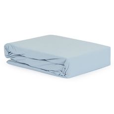 Простыня небесно-голубого цвета из органического стираного хлопка из коллекции Essential, 180х270 см, Tkano