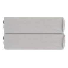 Простыня на резинке серого цвета из органического стираного хлопка из коллекции Essential, 180х200 см, Tkano