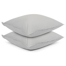 Набор из двух наволочек серого цвета из органического стираного хлопка из коллекции Essential, 70х70 см, Tkano