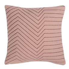 Подушка декоративная cтеганая из хлопка цвета пыльной розы из коллекции Ethnic, 45х45 см, Tkano