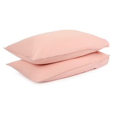 Набор из двух наволочек цвета пыльной розы из органического стираного хлопка из коллекции Essential, 50х70 см, Tkano