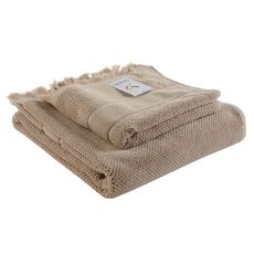 Полотенце для рук с бахромой бежевого цвета Essential, 50х90 см, Tkano