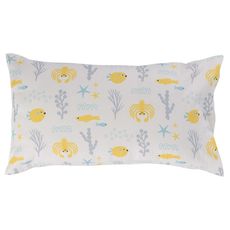 Наволочка из сатина с принтом Oceania world из коллекции Tiny world, 40х60 см, Tkano