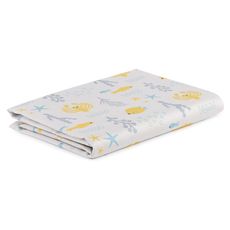 Простыня из сатина с принтом Oceania world из коллекции Tiny world, 120х170 см, Tkano