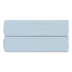 Простыня на резинке небесно-голубого цвета из органического стираного хлопка из коллекции Essential, 180х200 см, Tkano