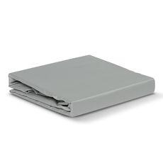 Простыня из сатина светло-серого цвета из коллекции Essential, 240х270 см, Tkano