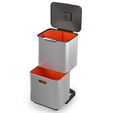 Контейнер для мусора с двумя баками Totem Max, 60 л, нержавеющая сталь, Joseph Joseph