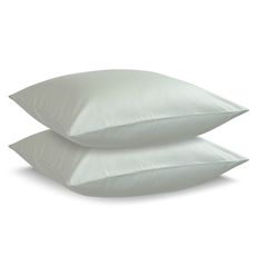 Набор из двух наволочек из сатина мятного цвета из коллекции Wild, 70х70 см, Tkano