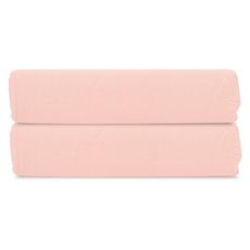 Простыня на резинке цвета пыльной розы из органического стираного хлопка из коллекции Essential, 160х200 см, Tkano
