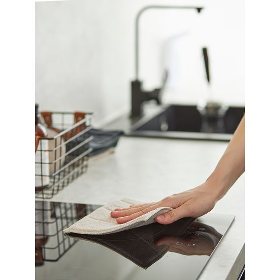 Набор салфеток-губок двухсторонних из микрофибры Cozy Clean, бежевые, 2 шт., Smart Solutions, изображение 5