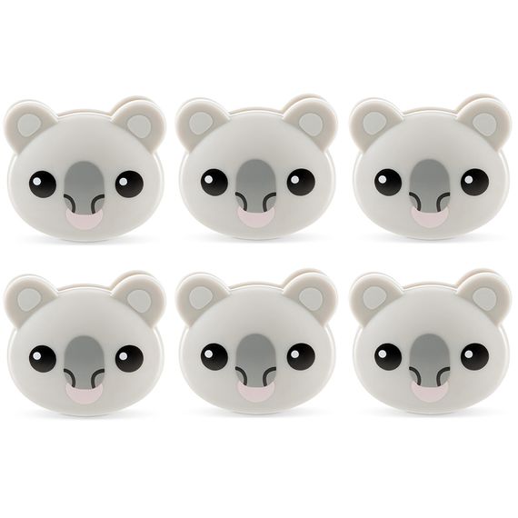 Набор зажимов для пакетов Koala, 6 шт, Kikkerland