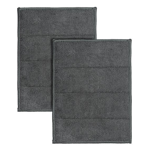 Набор салфеток-губок двухсторонних из микрофибры Cozy Clean, темно-серые, 2 шт., Smart Solutions