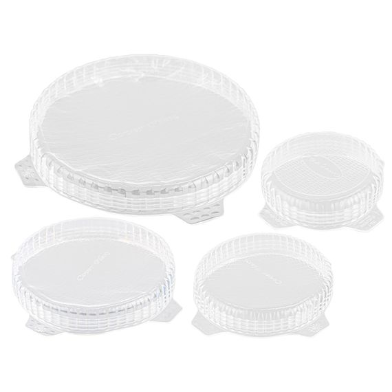Набор из 4 крышек Coverflex ?9, 11, 16, 21 см силикон, прозрачный, Silikomart