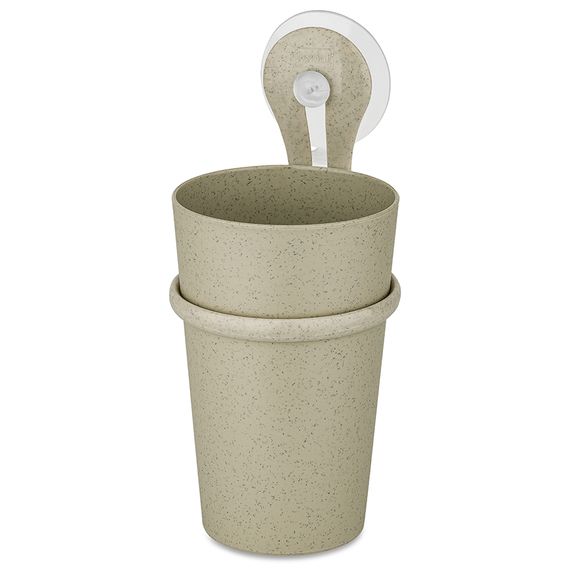 Стакан для зубных щеток на присоске Loop, Organic, песочный, Koziol
