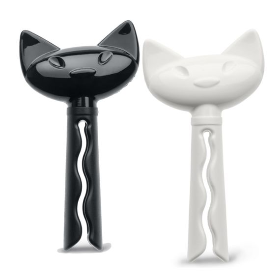 Набор зажимов для пакета Miaou, черно-белый, 2 шт., Koziol