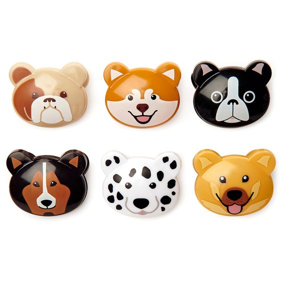 Набор зажимов для пакетов Doggie, 6 шт, Kikkerland