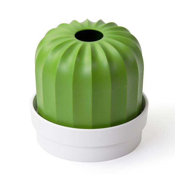 Держатель для салфеток Cactiss, белый с зеленым, Qualy