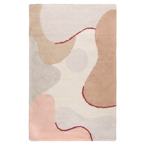 Ковер из хлопка бежевого цвета с авторским принтом из коллекции Freak Fruit, 160х230 см, Tkano