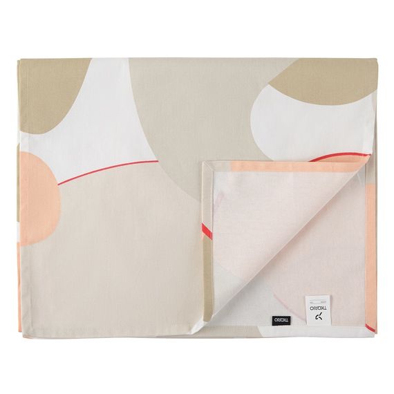 Дорожка на стол из хлопка бежевого цвета с авторским принтом из коллекции Freak Fruit, 45х150 см, Tkano