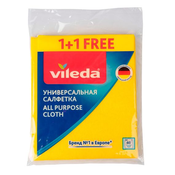 Салфетка универсальная, вискозная, 1+1 шт, Vileda