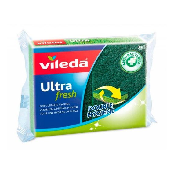 Губка Ultra fresh (Ультрафреш), антибактериальная, 2 шт, Vileda