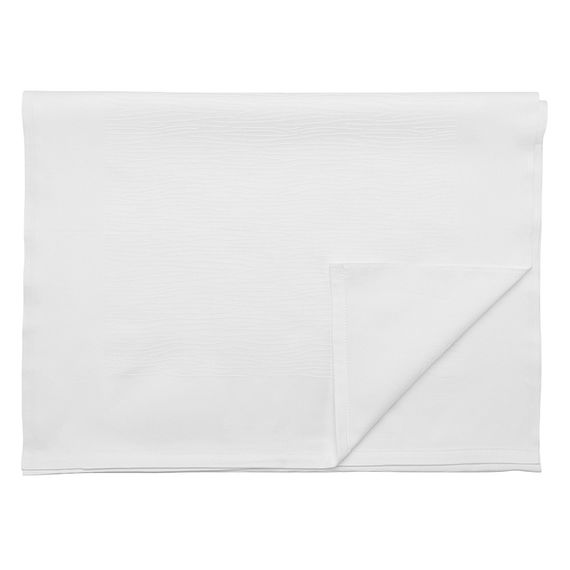 Дорожка на стол жаккардовая белого цвета из хлопка с вышивкой из коллекции Essential, 53х150 см, Tkano