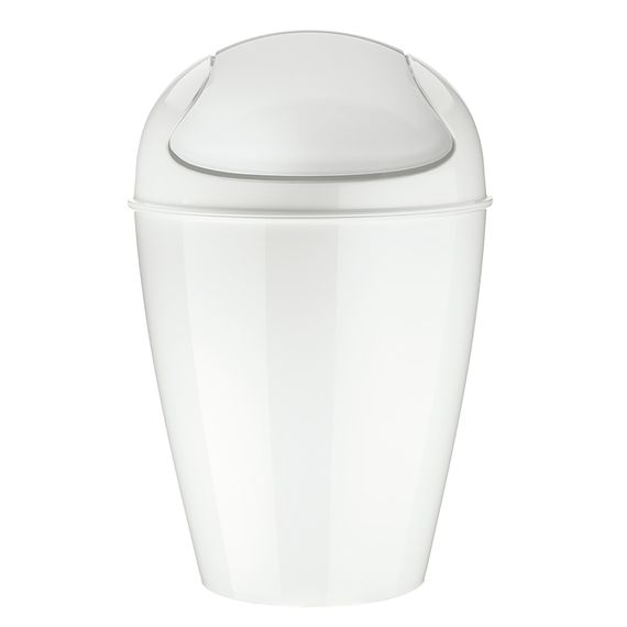 Корзина для мусора с крышкой Del Organic, 12 л, молочная, Koziol