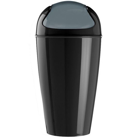 Корзина для мусора с крышкой Del, 30 л, черная, Koziol