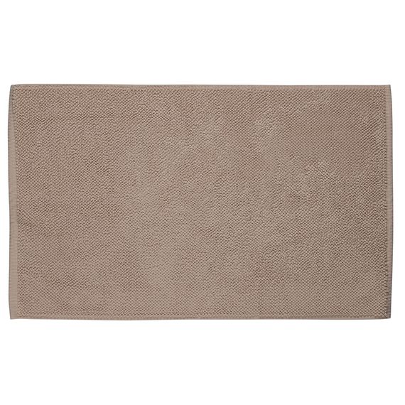 Коврик для ванной ворсовый из чесаного хлопка бежевого цвета из коллекции Essential, 50х80 см, Tkano