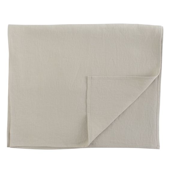 Дорожка на стол из умягченного льна бежевого цвета, 45х150 см, Tkano