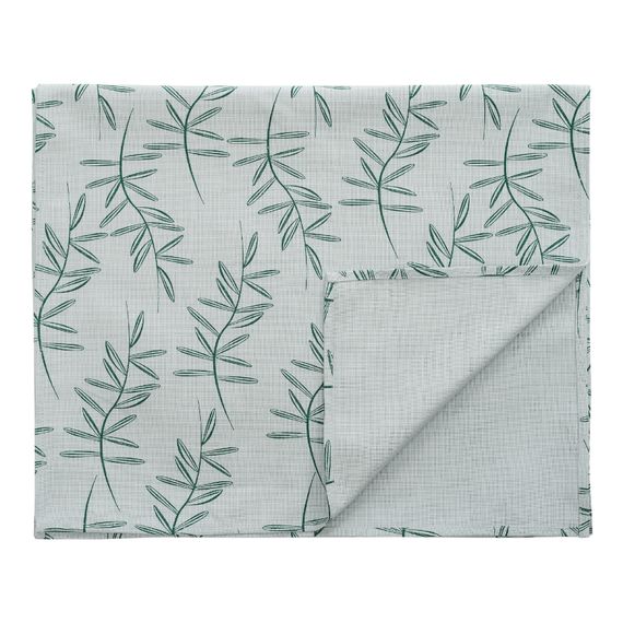 Дорожка на стол из хлопка с графичным принтом Папоротник Russian North, 45х150 см, Tkano