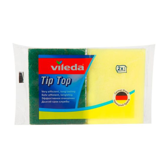 Губка классическая для посуды Тип-Топ, 2 шт, Vileda