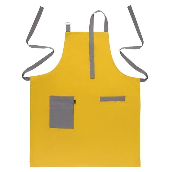 Фартук из хлопка горчично-серого цвета из коллекции Prairie, 85х70 см, Tkano