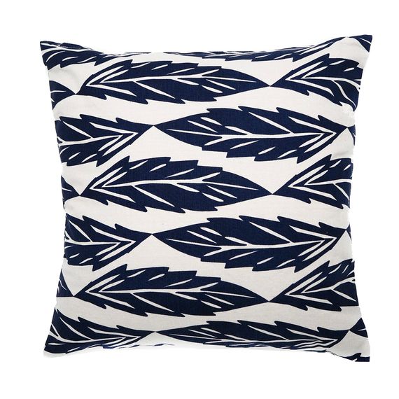 Чехол для подушки из хлопка с принтом Листья Russian North, 45х45 см, Tkano