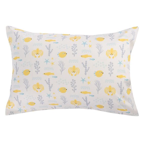 Наволочка из сатина с принтом Oceania world из коллекции Tiny world, 50х70 см, Tkano