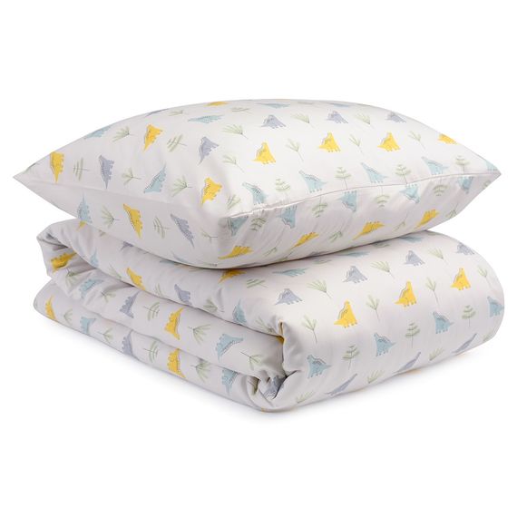 Комплект постельного белья из сатина с принтом Dinosauria world из коллекции Tiny world, 100х120 см, Tkano