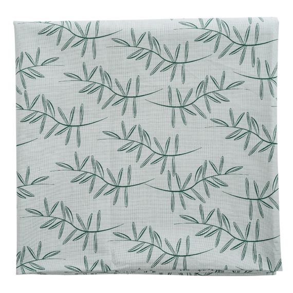 Скатерть на стол из хлопка с графичным принтом Папоротник Russian North, 170х170 см, Tkano