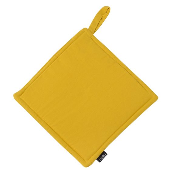 Прихватка из хлопка горчичного цвета из коллекции Prairie, 22х22 см, Tkano