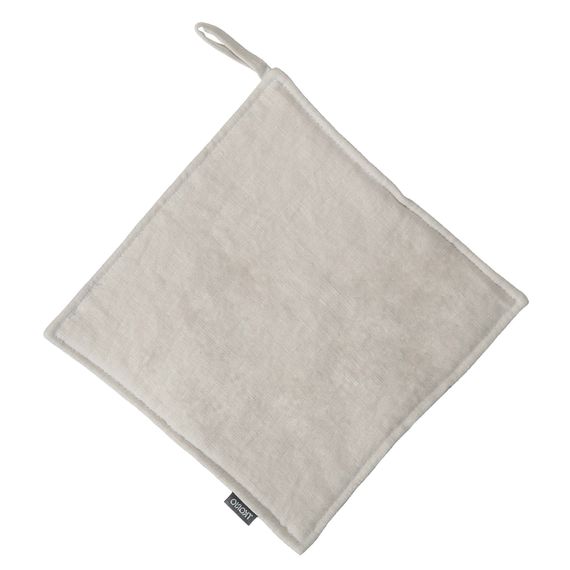 Прихватка из умягченного льна бежевого цвета, 22х22 см, Tkano