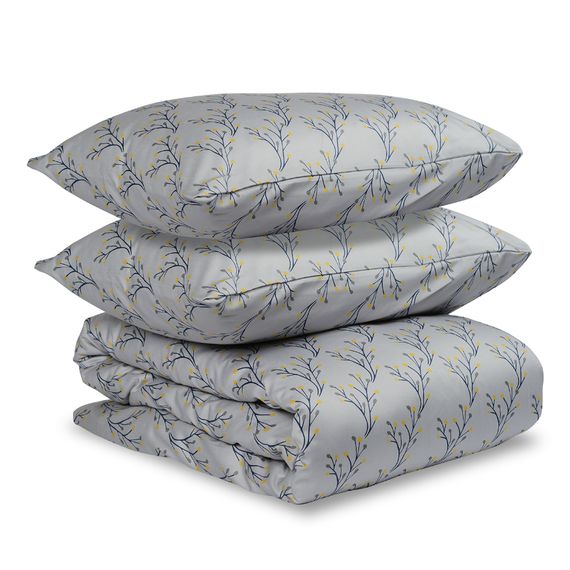 Комплект постельного белья из сатина с принтом 'Соцветие' из коллекции Russian North, 150х200 см, Tkano